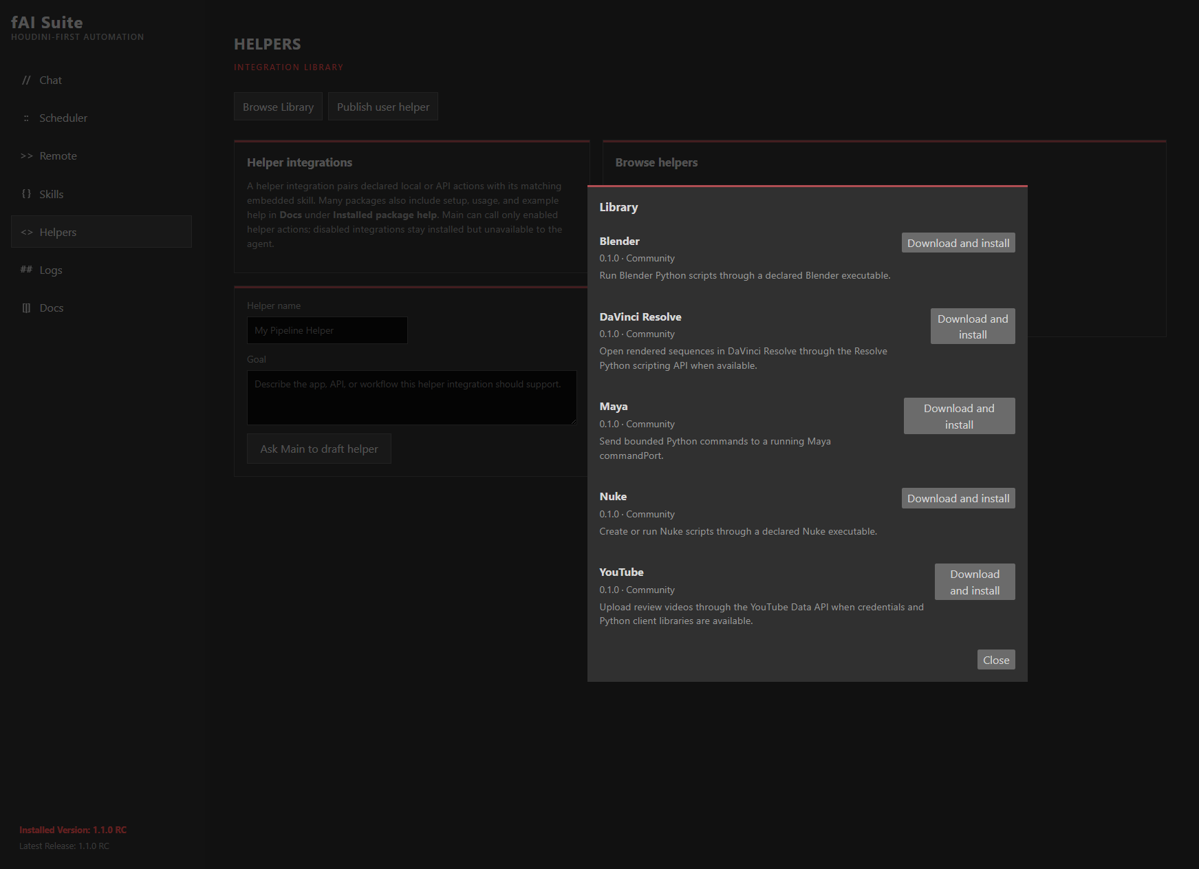 fAI Suite Skills page